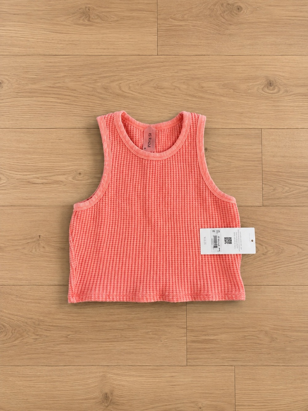 Altar'd State Coral Waffle-Knit Tank Top